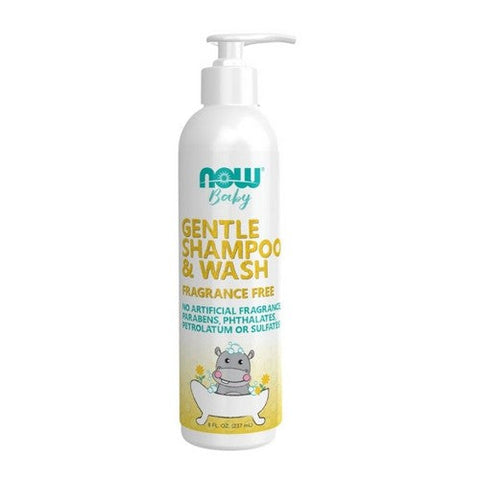 Now Foods, Gentle Baby Shampoo & Body Wash Fragrance-Free, 8 Oz Now Foods