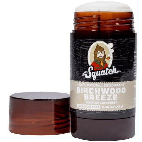 Dr. Squatch, Men'S Natural Deodorant Stick Aluminum Free Birchwood Breeze, 2.65 Oz Dr. Squatch