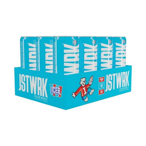 JST WRK Energy, JST WRK Energy Drink ICEE Blue Raspberry, 16 Oz (12 Count) JST WRK Energy