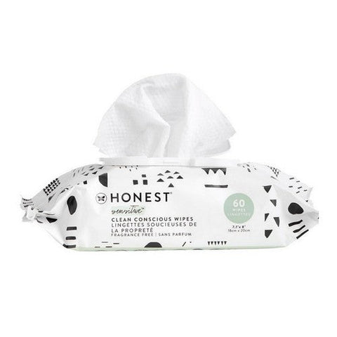 The Honest Company, Sensitive Clean Conscious Wipes Fragrance Free, 60 Count