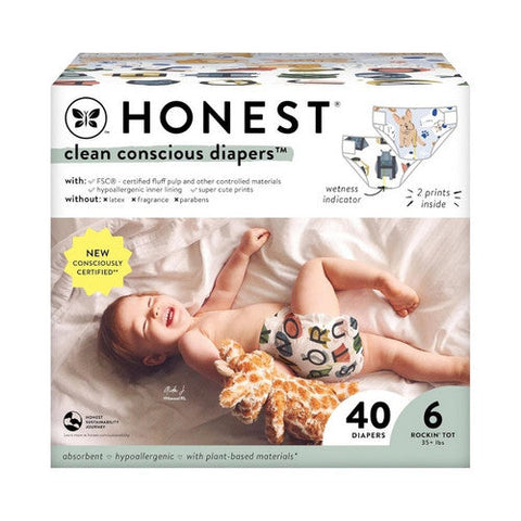 The Honest Company, All The Letters Its A Pawty Size 6 Diaper, 40 Count The Honest Company