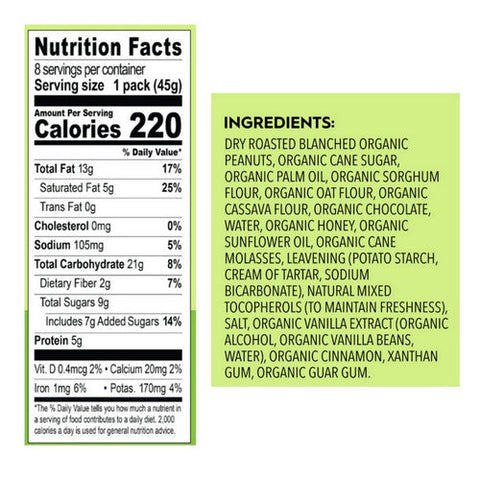 Once Again, Organic Peanut Butter And Chocolate, 1.59 Oz (Case Of 8) Once Again