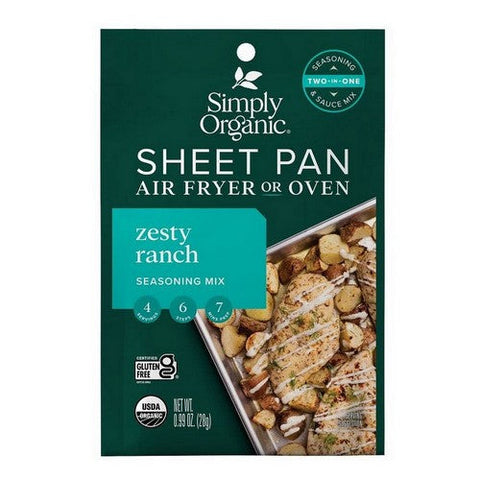 Simply Organic, Organic Sheet Pan Seasoning, Zesty Ranch, 0.99 Oz Simply Organic