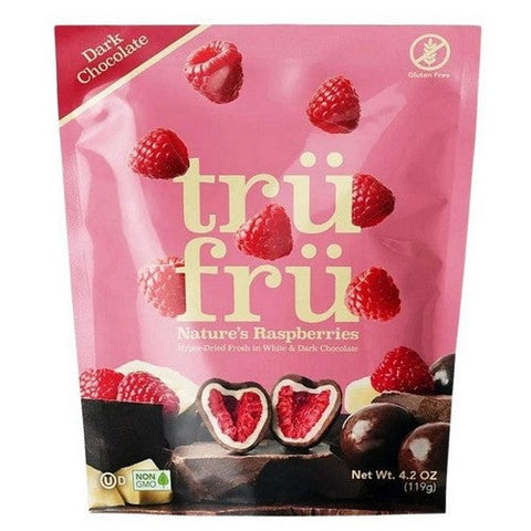 Tru Fru, Hyper-Dried Fresh White And Dark Chocolate Raspberries, 4.2 Oz Tru Fru