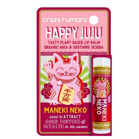Crazy Rumors, Happy Juju Maneki Neko Lip Balm Blister Box, 0.15 Oz Crazy Rumors