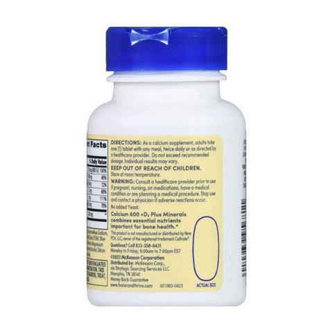 Foster And Thrive, Calcium Plus Vitamin D3 And Minerals, 600 Mg, 60 Tabs Foster And Thrive