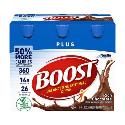 Nestle Healthcare Nutrition, Boost Plus Balanced Nutritional Drinks Rich Chocolate, 48 Oz Boost