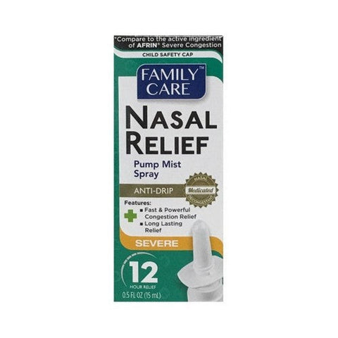Family Care, Nasal Relief Spray, 0.5 Oz Family Care