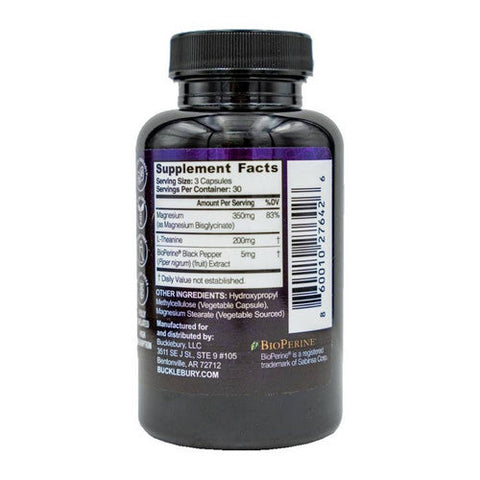 Bucklebury, Magnesium Glycinate With L-Theanine, 350 Mg, 90 Caps Bucklebury