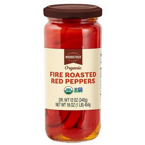 Woodstock, Red Peppers Fire Roasted, 16 Oz (Case Of 12) Woodstock