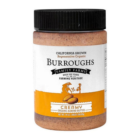 Burroughs Family Farms, Buff Creamy Almond Butter, 14 Oz (Case Of 6) Burroughs Family Farms