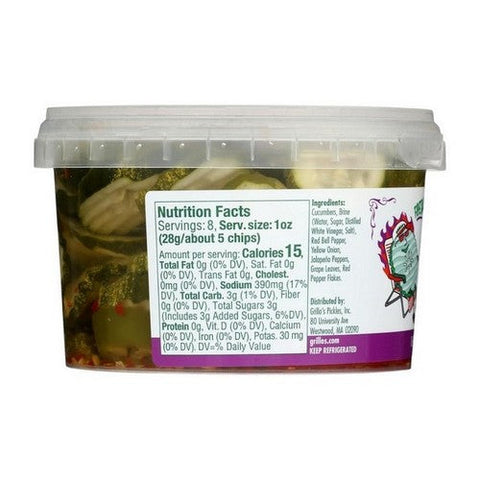 Grillo's Pickles, Fresh Sweet And Spicy Chips, 16 Oz (Case Of 6) Grillo's Pickles