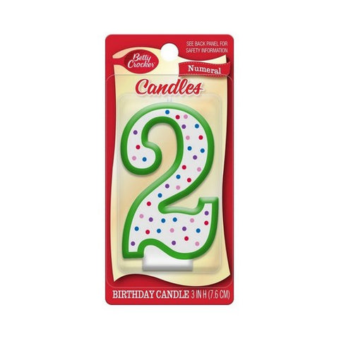Birthday Candle Numeral Two 1 Count (Case Of 6) by Betty Crocker