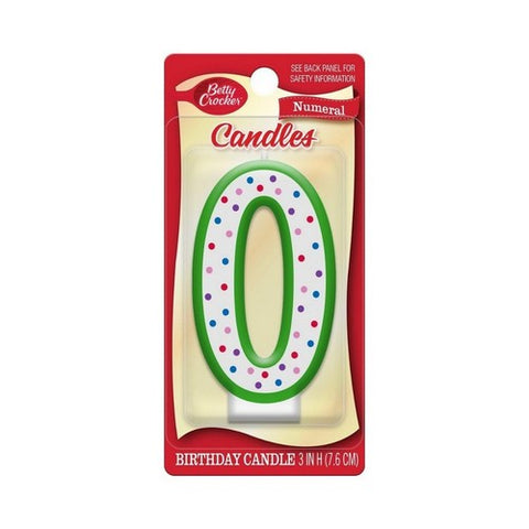 Birthday Candles Numeral Zero 1 Count (Case Of 6) by Betty Crocker