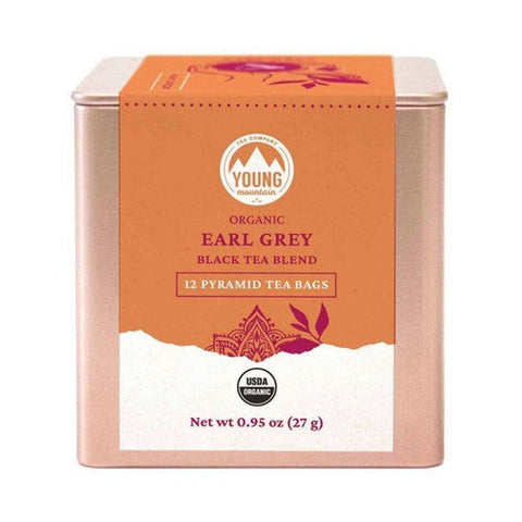 Young Mountain Tea, Organic Earl Grey Pyramid Tea, 12 Bags Young Mountain Tea