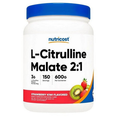 Nutricost, L-Citrulline Malate 2:1 Powder Strawberry Kiwi, 600 Grams Nutricost