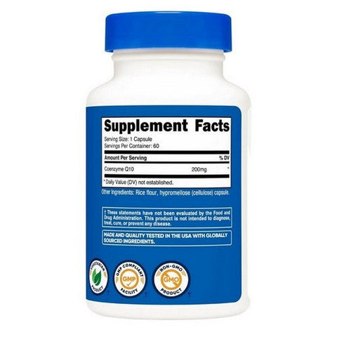 Nutricost, CoQ10 Capsules, 200 Mg, 60 Count Nutricost