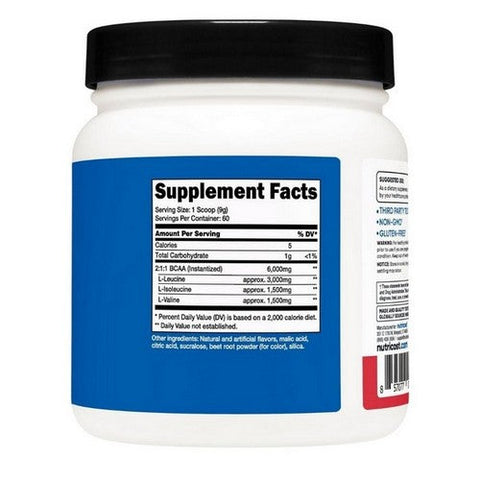 Nutricost, BCAA Powder Strawberry Kiwi, 60 Servings Nutricost