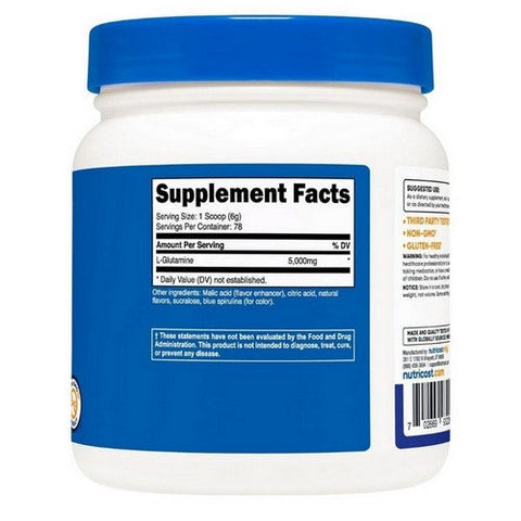 Nutricost, L-Glutamine Powder Blue Raspberry, 500 Grams Nutricost