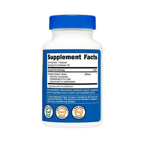 Nutricost, Rhodiola Rosea, 500 Mg, 60 Count Nutricost
