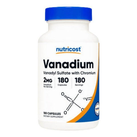 Nutricost, Vanadium Plus Chromium Capsules, 2 Mg, 180 Count Nutricost