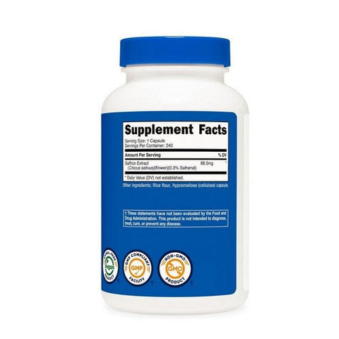 Nutricost, Saffron Extract Capsules, 88.5 Mg, 240 Count Nutricost
