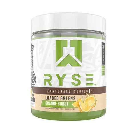 Ryse Supplements, Loaded Greens Orange Burst, 420 Grams