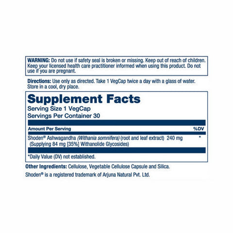 Solaray, ProSorb Prosorb Ashwagandha, 30 Count Solaray