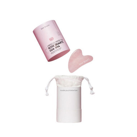 ESW Beauty, Hibiscus White Tea Rose Quartz Gua Sha, 1 Count