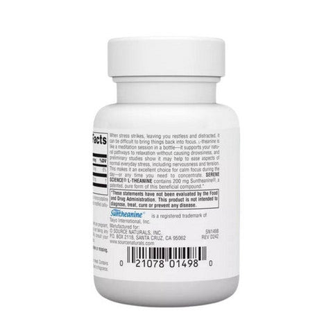 Source Naturals, L-Theanine, 200 mg, 30 Tabs Source Naturals