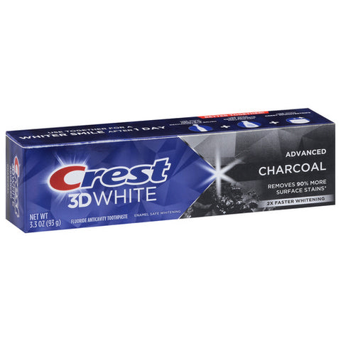 Crest 3D White Advanced Charcoal Toothpaste 3.3 Oz (Case Of 12) by Crest