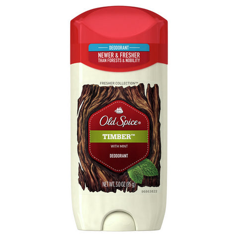Fresher Collection Invisible Solid Mens Deodorant Timber 3 Oz (Case Of 3) by Old Spice