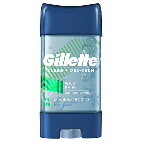 Antiperspirant and Deodorant for Men Clear Gel Wild Rain Scent 3.8 Oz (Case Of 3) by Gillette
