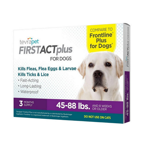 Plus Flea And Tick Topical For Dogs Applicators 3 Count (Case Of 3) by Tevrapet