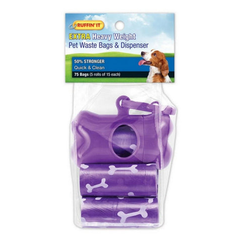 Pet Waste Bags And Dispenser 5 Count (Case Of 3) by Ruffin IT