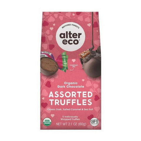 Valentines Day Assorted Chocolate Truffles 5 Count by Alter Eco