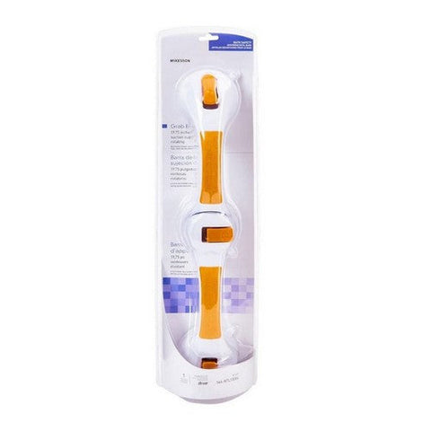 McKesson, Rotating Suction-Cup Grab Bar White Yellow Plastic, 3 Count McKesson