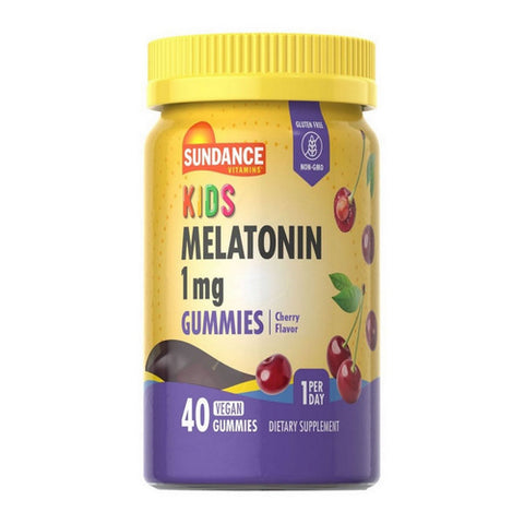 Sundance, Kid's Melatonin Gummies Natural Cherry, 1 Mg, 40 Count Sundance