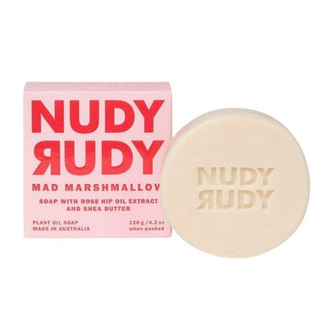 Nudy Rudy, Mad Marshmallow Soap With Rose Hip And Shea Butter, 4.2 Oz Nudy Rudy