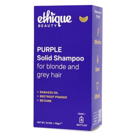 Ethique, Purple Solid Shampoo Bar For Blonde And Grey Hair, 3.9 Oz Ethique