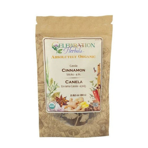 Celebration Herbals, Organic Cinnamon Sticks 4 Inches, 16 Oz Celebration Herbals