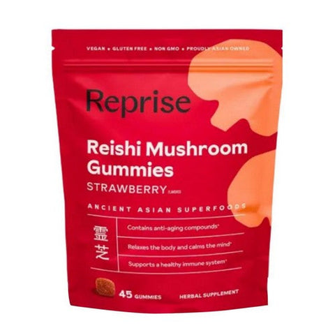 Reprise, Reishi Mushroom Gummies Strawberry, 45 Count Reprise