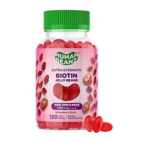 Human Beanz, Human Beanz Biotin, 5000 Mcg, 120 Count Human Beanz