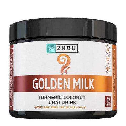Golden Milk Turmeric Coconut Chai Drink 5.68 Oz by Zhou Nutrition