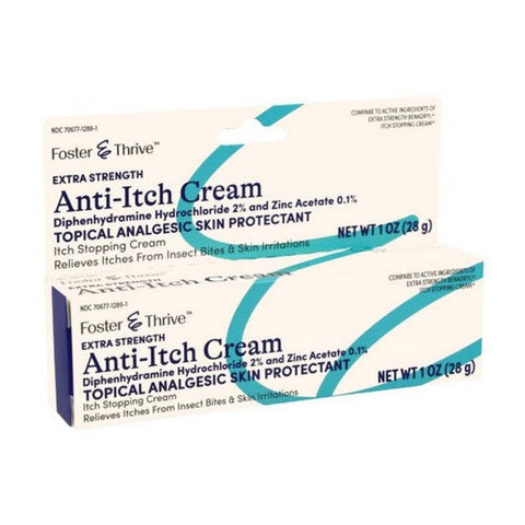 Foster And Thrive, Extra Strength Anti-Itch Diphenhydramine HCl Cream, 1 Oz