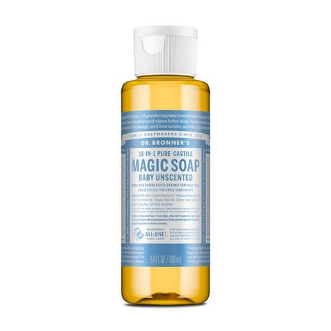 Unscented Pure Castile Magic Soap 3.4 Oz by Dr.Bronner's