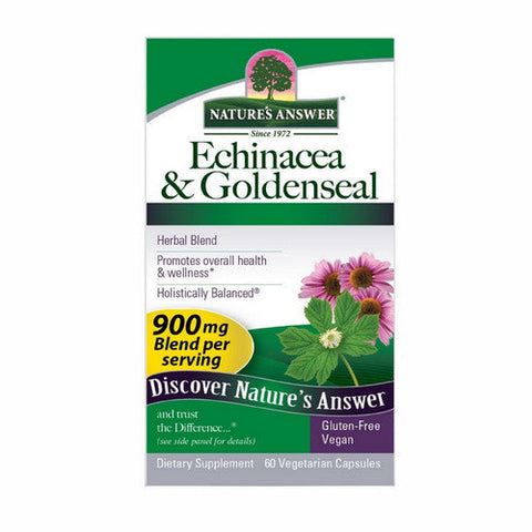 Nature's Answer, Echinacea And Goldenseal, 900 Mg, 60 Veg Caps Nature's Answer