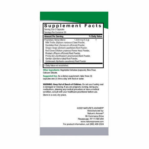 Nature's Answer, Liver Support, 1500 Mg, 90 Veg Caps Nature's Answer