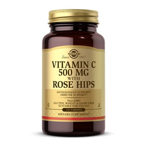 Solgar, Vitamin C, 500 mg, with Rose Hips 250 Tabs Solgar