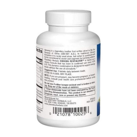 Planetary Herbals, Ginseng Revitalizer, 42 Tabs Planetary Herbals
